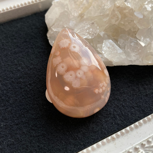 【珍品】天然石チェリーブロッサムアゲート チェリーブロッサムアゲート（桜瑪瑙） 大きめサイズ ルース B