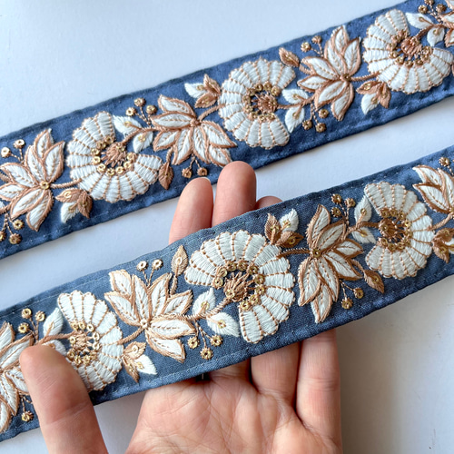 Ψグレーシルク刺繍サリーΨ