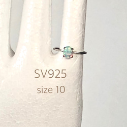 【SV925】OPAL ring   6×5 oval 3枚目の画像