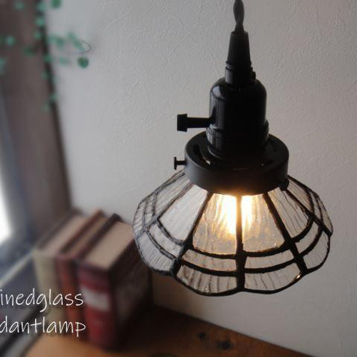 ステンドグラス卓上ペンダントランプ(421)みみ Stained glass-pendant