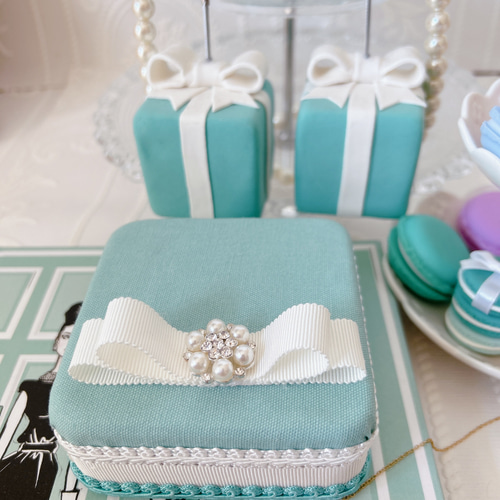 Tiffany&Co ティファニー ブルーリボンボックス アクセサリーケース アクセサリーケース♡ティファニーブルー フリーボックス・小物