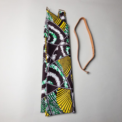 ［Epidote]African print × Real leather Folding bag /パッチワーク柄 8枚目の画像