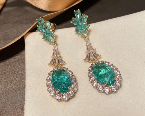 エメラルド イヤリング イヤリング・ノンホールピアス jewel-Kobe 通販 