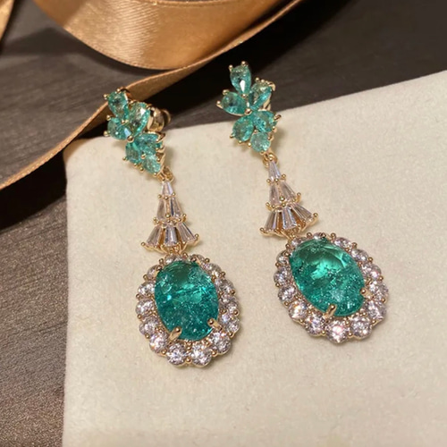 Varians : Variancc.：　ピアス　OCAILLE エメラルド イヤリング イヤリング・ノンホールピアス jewel-Kobe 通販