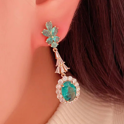 エメラルド イヤリング イヤリング・ノンホールピアス jewel
