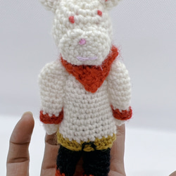 カウボーイに憧れる強くなりたいウサギの指人形 3枚目の画像