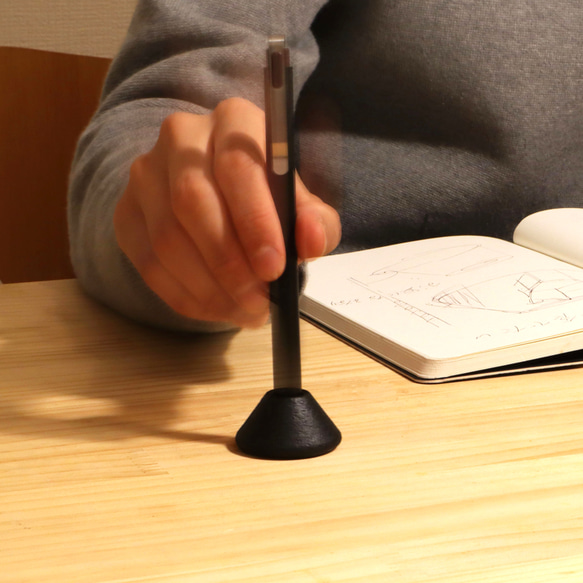 PEN STAND YAMANOKO  ペン立て ペンスタンド サンドベージュ ブラック 12枚目の画像