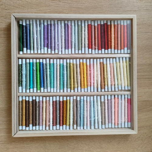 絹糸「みどり系12色」～日本刺繍や組みひもに～約0.5mm×14m前後