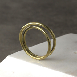 【新作】layerd ring slim　真鍮 6枚目の画像