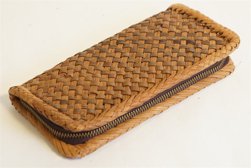 財布 天然素材 山葡萄クルミ　長財布 籠 かごバッグ