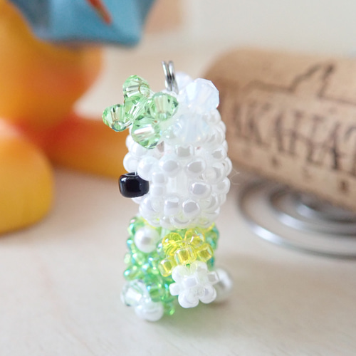 置き型 サンキャッチャー(コルク&ワイヤー&ガラス玉) ミニミニサイズ