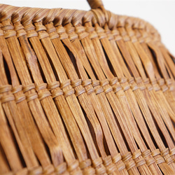山葡萄 籠 かごバッグ カゴ 網代編み 中布と内ポケット付き　匠の技 手編み 14枚目の画像