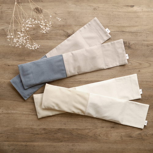 再版《足用2個セット》米ぬか・玄米カイロ グレージュ マジックテープ