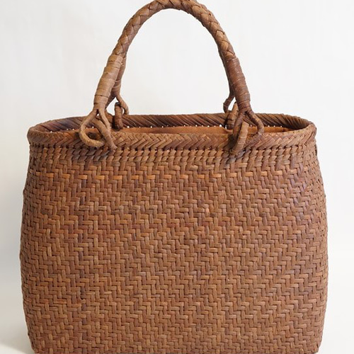 山葡萄 籠 カゴ かごバック やまぶどう 細ひご 中布と内ポケット  