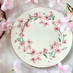 ～桃色麗華・桜の舞～ティーカップ＆ソーサー、プレート　トリオティーセット 5枚目の画像