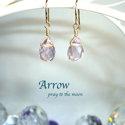 希少石＊魅力を引き出す＊ピンクフローライトピアス＊14kgf ピアス