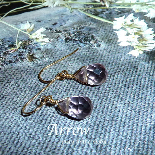 うさねこハンドメイド❇︎フローライトのピアス14kgf ピアス【フローライト・トルマリン】14kgf | earth venus