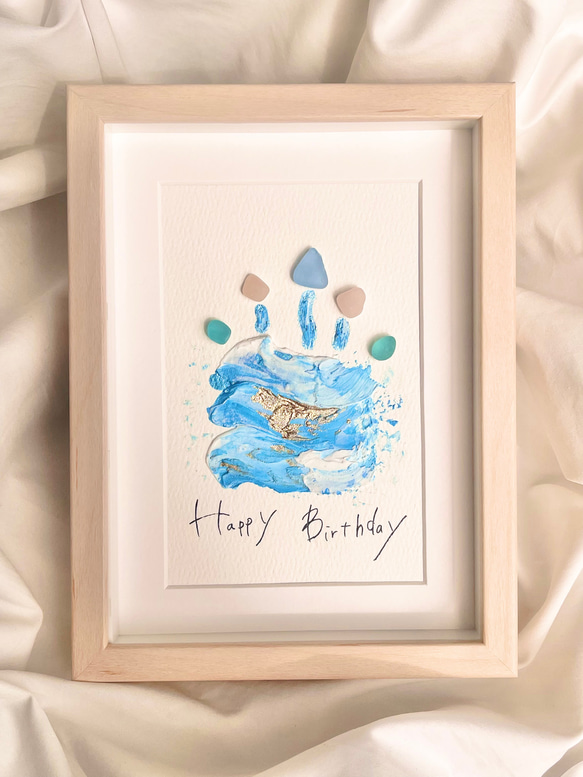 波の絵 シーグラスアート 誕生日 その他アート flow 通販