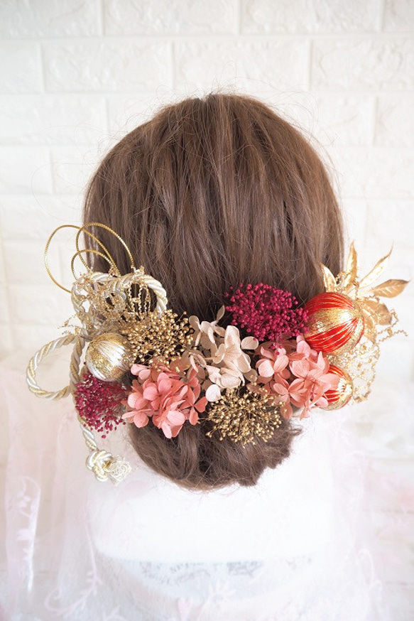 【全国送料無料】♡ゴールドヘッドドレス＊ウエディング＊前撮り＊和婚＊ヘアアクセサリー＊ 6枚目の画像