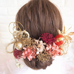 【全国送料無料】♡ゴールドヘッドドレス＊ウエディング＊前撮り＊和婚＊ヘアアクセサリー＊ 1枚目の画像