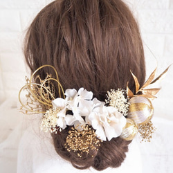 【全国送料無料】♡ゴールドヘッドドレス＊ウエディング＊前撮り＊和婚＊ヘアアクセサリー＊ 3枚目の画像