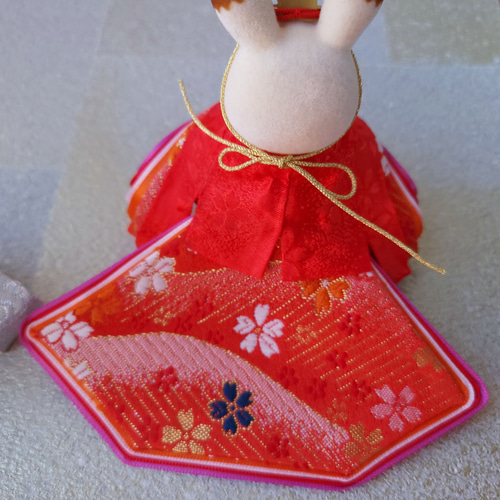 サテツ　ひな祭り着物　シルバニア ハンドメイド 500 ひなまつり シルバニア着せ替えお着物〈お姫様〉十二単 緋色
