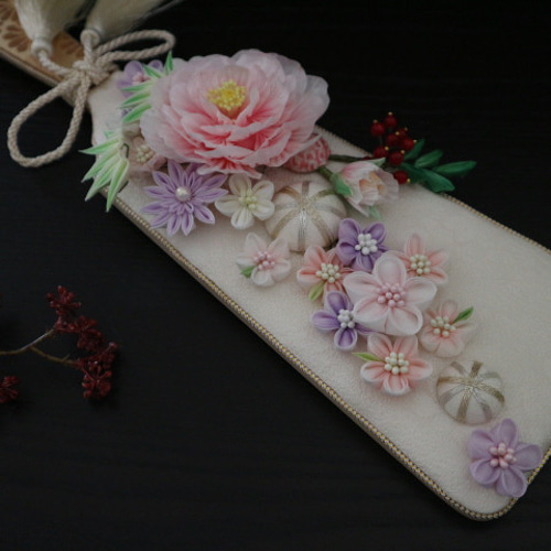 つまみ細工 羽子板 牡丹 初節句 ひな祭り 正月 その他インテリア雑貨