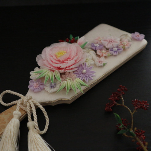 つまみ細工 羽子板 牡丹 初節句 ひな祭り 正月 その他インテリア雑貨