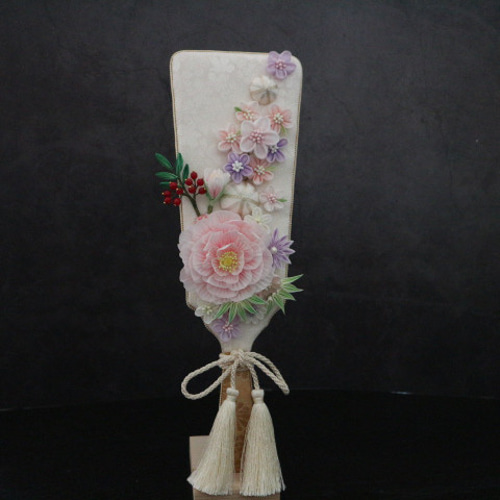 つまみ細工 羽子板 牡丹 初節句 ひな祭り 正月 その他インテリア雑貨