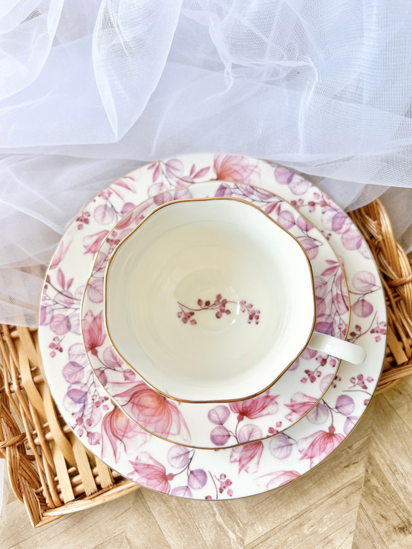 フラワーリース誓いと願い　ティートリオ・ブルー&ピンク 3枚目の画像