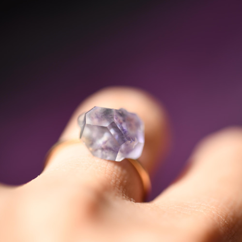 014 Dark Heroine Collection】 フローライト 鉱物原石 リング 指輪