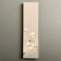 着物のファブリックパネル　春色グレーに咲く桜 4 （2枚セット）サスティナブル  着物リメイク　インテリア　和モダン 6枚目の画像
