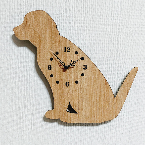 【期間限定プレゼント】ラブラドールレトリバー 壁掛け時計 木目 静音時計 2枚目の画像