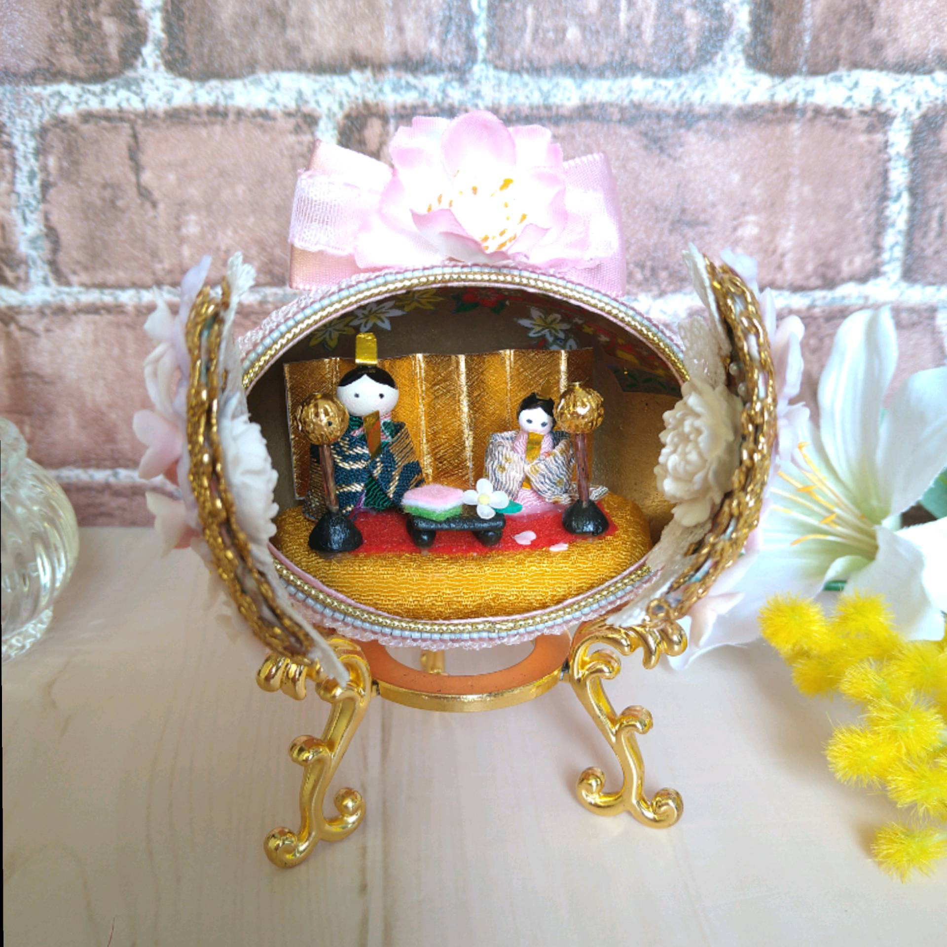 雛人形(エッグアート)おひな様＊雛人形＊雛飾り＊プチギフト＊ひなまつり２０２６