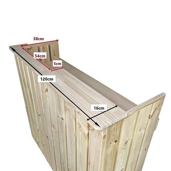 受注製作_BARIKI_レジカウンター 木製カウンター 幅120cm×奥行57cm×高さ110cm_B017N(B) 8枚目の画像