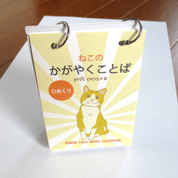 日めくりカレンダー「ねこのかがやくことば」　(またまた偉猫シリーズ！いつからでも使えます） 1枚目の画像