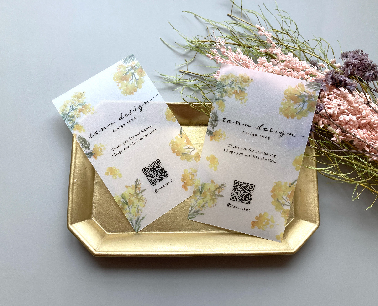 ショップカード アクセサリー台紙 サンキューカード 名刺 No.298 818a