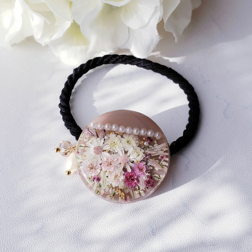 handmade ハンドメイド・手芸 【紅茶様専用】ヘアゴム お花 レジン 604