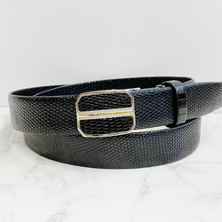 日本製 パイソン 33㎜巾 上質 リバーシブルベルト ダイヤモンド