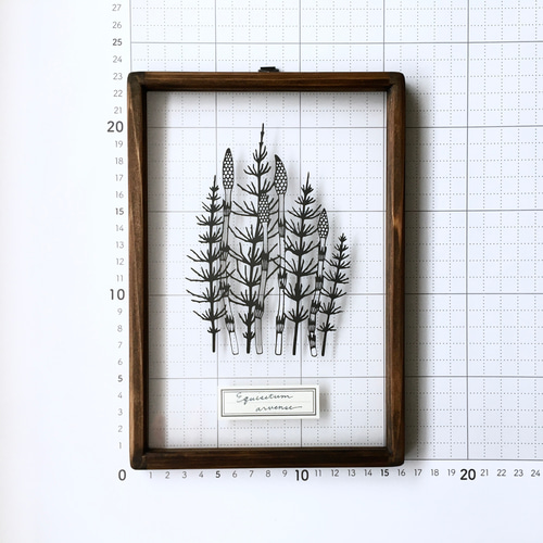 水墨画 お魚と野菜のモチーフ 木製フレーム 水墨画 お魚と野菜のモチーフ 木製フレーム 水墨画 お魚と野菜の