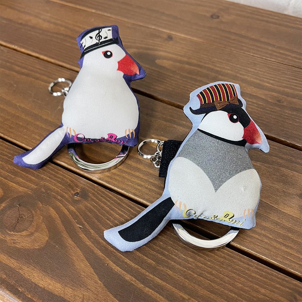 3WAYバッグチャーム/文鳥(白文鳥)