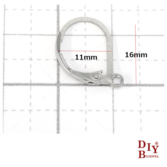 [4 件 / 2 對] 11*16mm 耳環配件帶掛鉤 SUS316L 手術不銹鋼防過敏金屬 第2張的照片