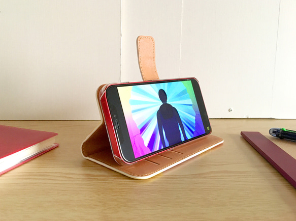 【受注製作品】ハシビロコウのiPhoneケース《Android対応》手帳型スマホケース 名入れ 動物 可愛い おしゃれ 8枚目の画像