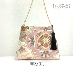 ✳︎Handbag ✳︎ハンドバッグ✳︎西陣✳︎きものバッグ✳︎パーティバッグ✳︎チェーン✳︎ 3枚目の画像