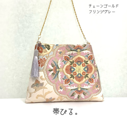 ✳︎Handbag ✳︎ハンドバッグ✳︎西陣✳︎きものバッグ✳︎パーティバッグ✳︎チェーン✳︎ 2枚目の画像