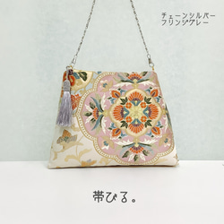 ✳︎Handbag ✳︎ハンドバッグ✳︎西陣✳︎きものバッグ✳︎パーティバッグ✳︎チェーン✳︎ 4枚目の画像