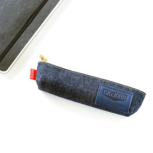 デニム ペンケース 【 BIG JOHN × メンズかもめ 】 革 レザー 筆箱
