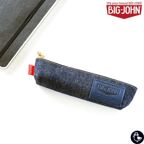 デニム ペンケース 【 BIG JOHN × メンズかもめ 】 革 レザー 筆箱