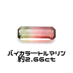 AG-L-125 天然石 ルース 素材 バイカラートルマリン 約2.66ct 1枚目の画像