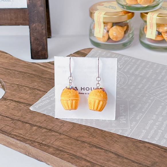 チョコがけマフィンのイヤリング/ピアス ピアス（フック・チェーン